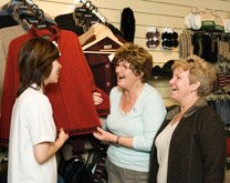 Visitors admiring items for sale in the Cable Car Museum shop