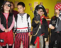 Kids dressed up in Pirate costume
